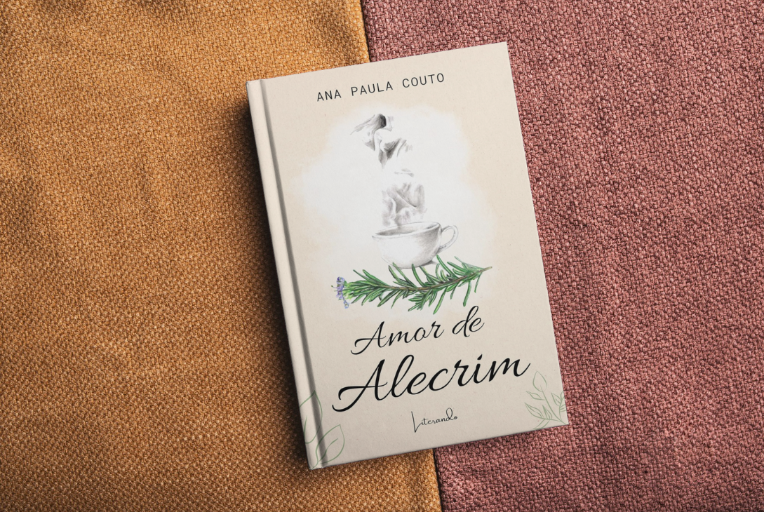 Montagem com capa do livro.