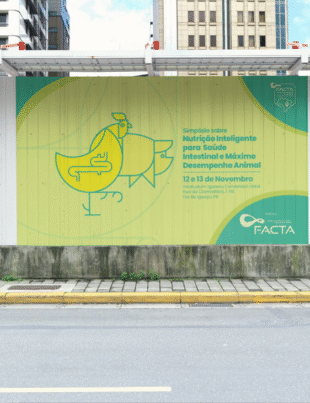 Montagem com banner de divulgação do evento.