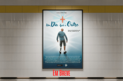 Montagem com pôster do filme.