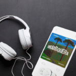 Montagem com capa do single.