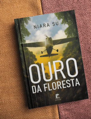 Montagem com capa do livro.