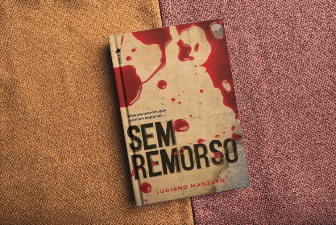 Montagem com capa do livro.