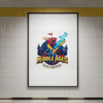 Montagem com banner do evento.