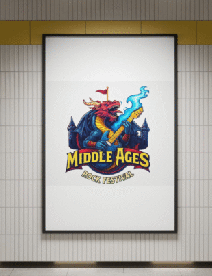 Montagem com banner do evento.