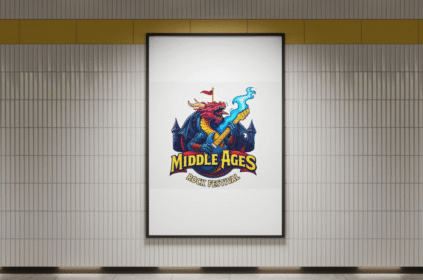 Montagem com banner do evento.