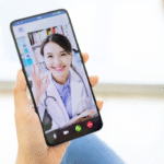 Imagem ilustrativa de um atendimento de telemedicina.