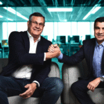 Foto do encontro entre Paulo Tomazela, CEO da Bossa Invest, e Luis Fellipe Alves, CEO e Fundador da Safe On Orbit.