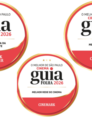 Imagem com selos das categorias vencidas pela rede de cinemas.