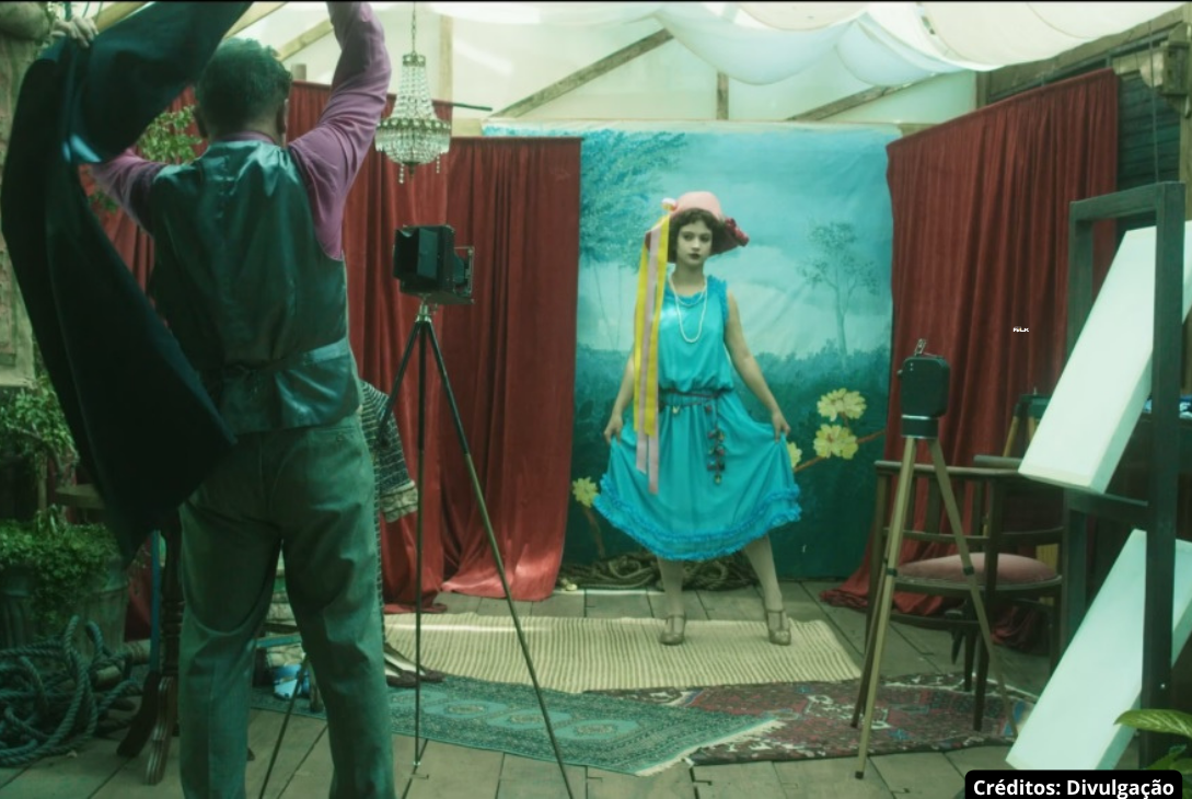 Foto dos bastidores do documentário O Silêncio de Eva.